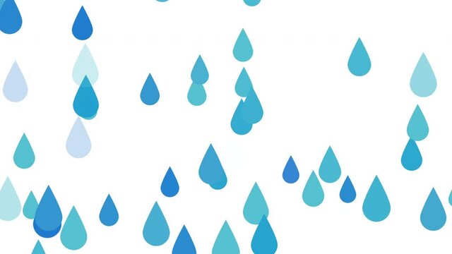 ポタポタと落ちる水滴・雨　大きめの水滴　ループ