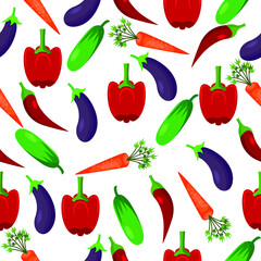 Vegetables seamless pattern design vector