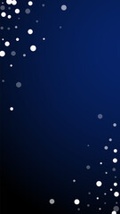 White dots Christmas background. Subtle flying sno