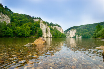 Fototapeta na wymiar scenery at Danube Gorge (Weltenburg)