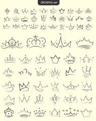 Royal crowns doodle © Little Monster 2070