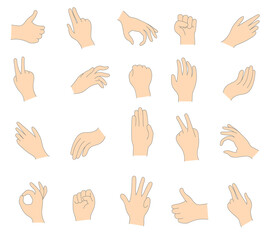Gestures human hands. 