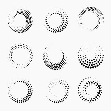 Halftone circular pattern.