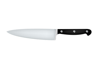 Knife isolated on white, 3d vector illustration