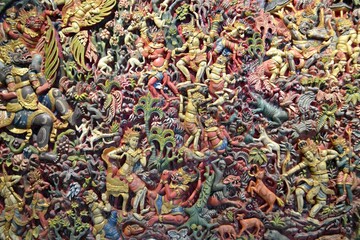 A fragment of carving on the theme of Ramayana
