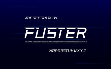 Modern sport alphabet fonts. Typography racer, future, italic, and speed. Vector