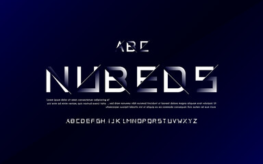 Modern sliced alphabet fonts. Typography slice, cut, urban, and with shadow. Vector illustration