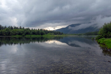 Nothern landscape. View of Sob river. Yamalo-Nenets Autonomous Okrug (Yamal), Russia.