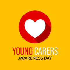 Vector illustration on the theme of Young Carers awareness day observed each year during January.
