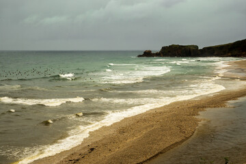 Obraz premium mar, playa, lluvia