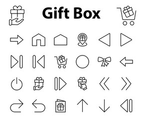 Set of line arrows, directions, arrows, contains icons such as pause, continuation, directly, to the right, Editable stroke. 480x480, On a white background, Vector illustration