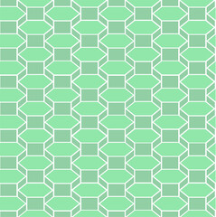 Fototapeta premium Vector seamless rhombus geometric pattern. Green color