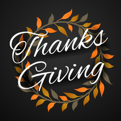 easy to edit vector illustration of Thanksgiving Harvesting festival background