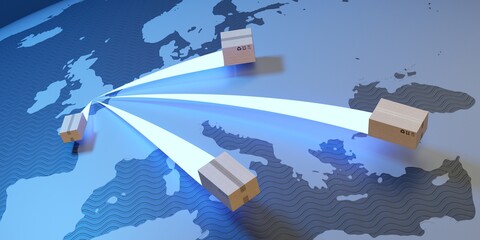 Shipping from United Kingdom to the whole world. Package transportation.