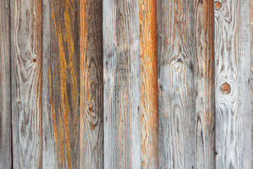 Wooden gray yellow fence texture