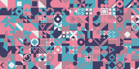 Abstract vector pattern design in Geometric flat style for web banner, business presentation, branding package, fabric print, wallpaper