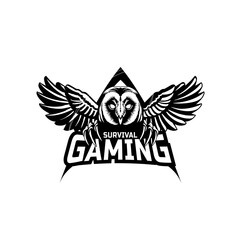 Esports Clan Gaming Logo - Team Survival - Black & White