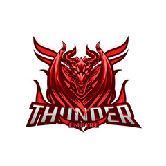Esports Gaming Logo - Thunder Empire - Monochromatic