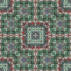 3d effect - abstract seamless mosaic style pattern