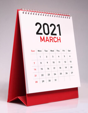 Simple desk calendar 2021 - March