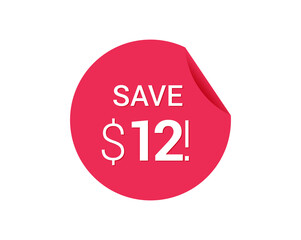 Save $12 dollars, $12 us dollar save