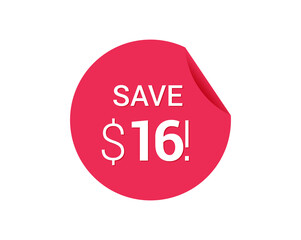 Save $16 dollars, $16 us dollar save