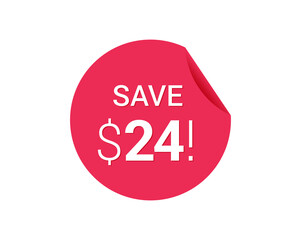 Save $24 dollars, $24 us dollar save