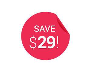 Save $29 dollars, $29 us dollar save
