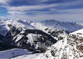 Alpine landscape in winter