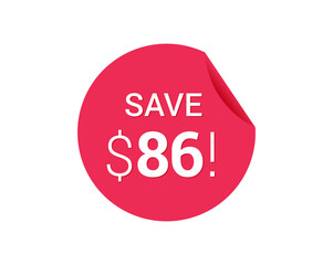 Save $86 dollars, $86 us dollar save