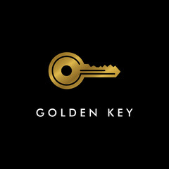 golden key vector design illustration