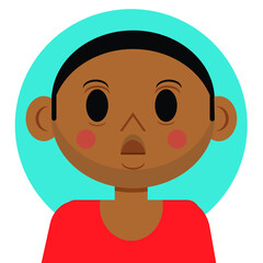 Obraz premium vector illustration of a boy in a red shirt