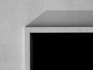 architecture white cement plaster wall with shadow