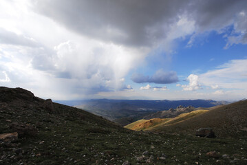 Fototapeta premium Bolkar Mountain, plateau of lakes. Karagöl, Tiled lake, Square Plateau. Taurus Mountains, Nigde, Turkey.