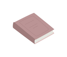 A book in a hand-drawn style isolated on white. Simple vector illustration for greeting cards, banners and decorations