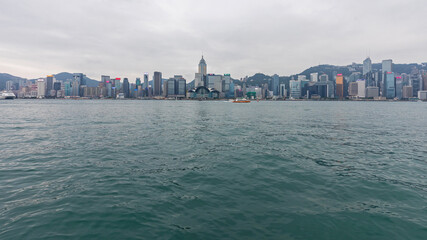 Cityscape Victoria Harbour in Hong Kong