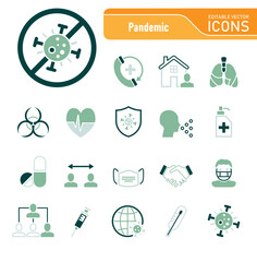 Virus & Pandemic - Editable Vector Icons