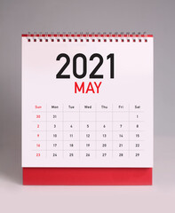 Simple desk calendar 2021 - May