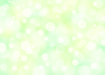 【キラほわ背景画像素材】玉ボケ風背景　新緑イメージ　横位置