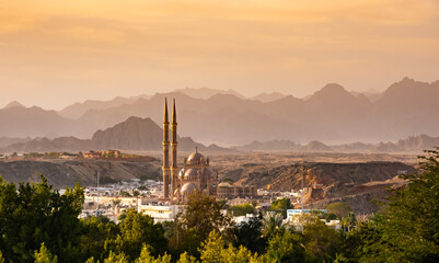 Panorama od old town , mountains of Sharm El Sheikh. Egypt.