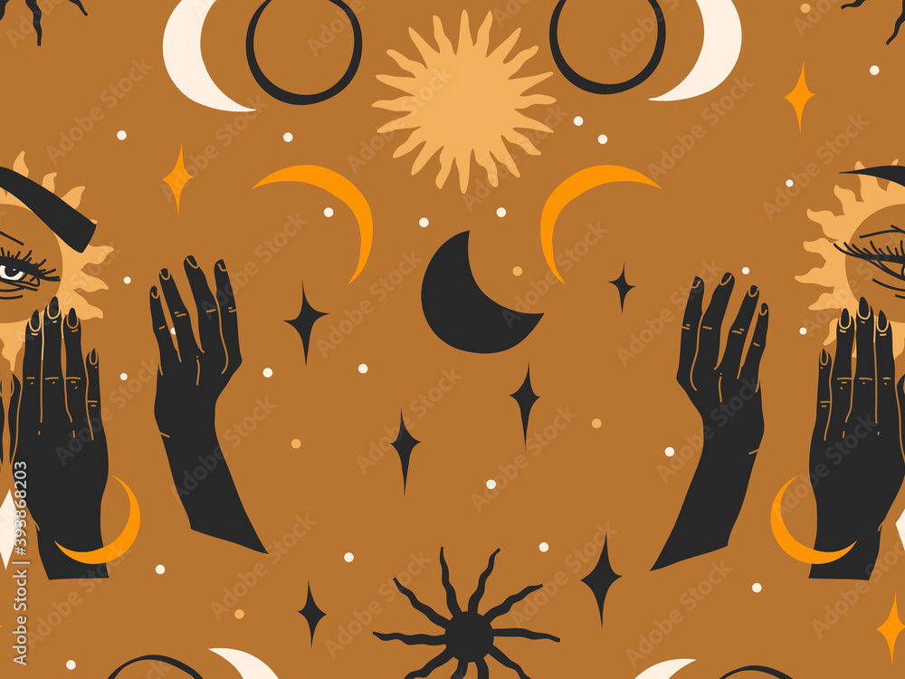 Canvas Prints hand drawn vector abstract flat stock graphic icon illustration sketch seamless pattern with human h