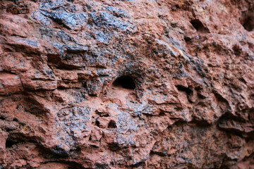 Hiking and swimming in Karijini National-Park, Western Australia with beautiful rock formations