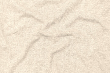Fototapeta na wymiar Cotton textile fabric background toned in Set Sail Champagne, colour 2021.