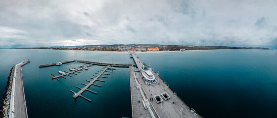 Sopot pier shot from the air