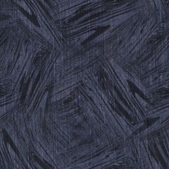 Seamless patterned denim jean for repeat print. High quality illustration. Grungy trendy street wear design. Real detailed denim texture with marble pattern overlay. Navy blue deep dark colors.