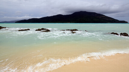 Tropical white sand beach on the island of Ko Lipe in Southern Thailand