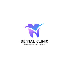 Dental Clinic logo template, Dental Care logo designs vector, Creative Dental Concept Logo Design Template, logo of the teeth with color gradation