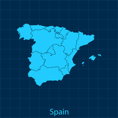 vector map of Spain