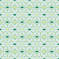 Yellow and Green Seamless Geometric Pattern Background