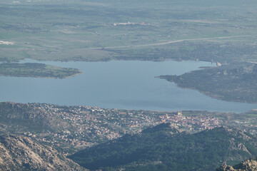 La Maliciosa, La Bola del Mundo, Navacerrada, La Pedriza, El Yelmo and the oak forests in autumn in...